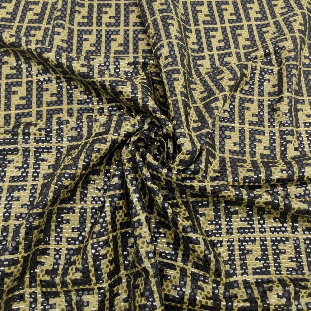 Authentic FENDI Zucca Print 100% Silk Polka Dot Scarf/Shawl